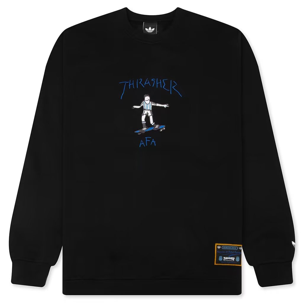 adidas adidas Originals x Thrasher x AFA Argentina Crewneck 2 - Black