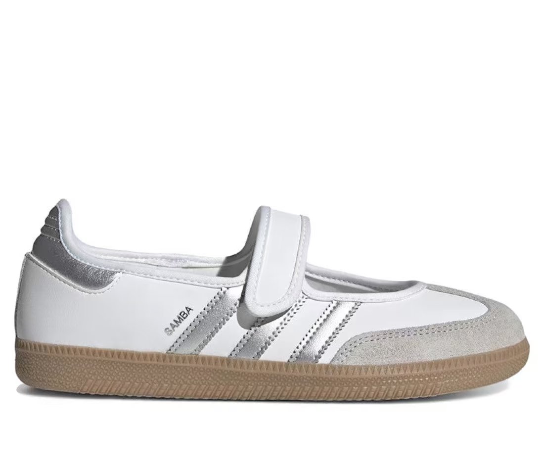 adidas Samba Jane White Silver Metallic — vue principale