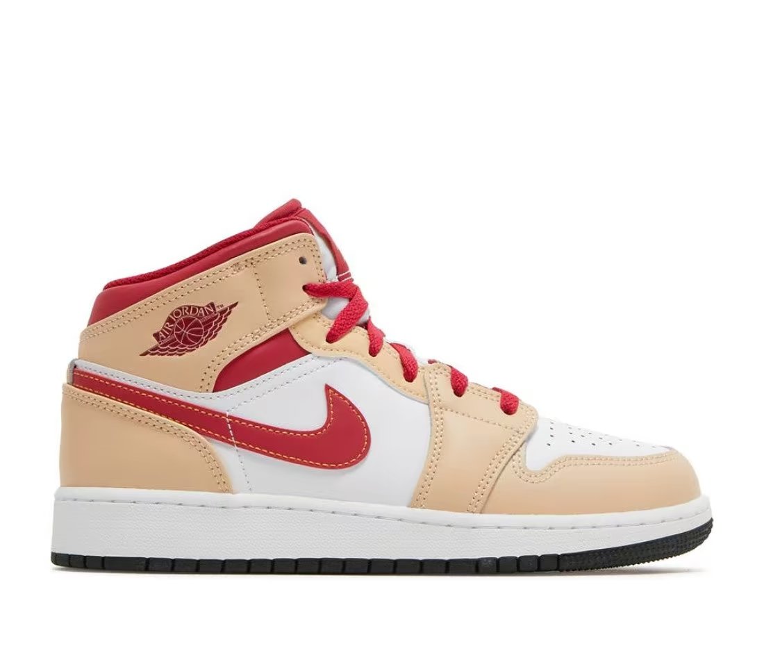 Jordan Air Jordan 1 Mid Red Beige — Enfant