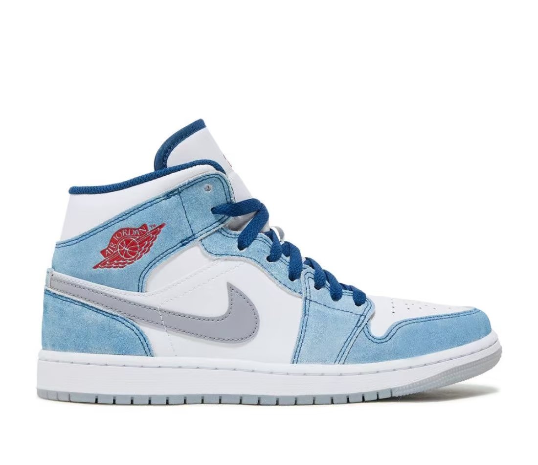 Jordan Air Jordan 1 Mid French Blue Fire Red