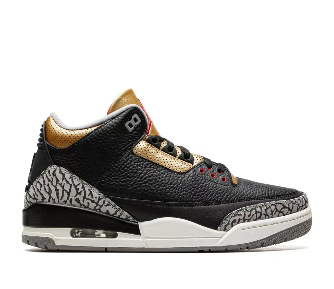 Jordan Air Jordan 3 Retro Black Cement Gold