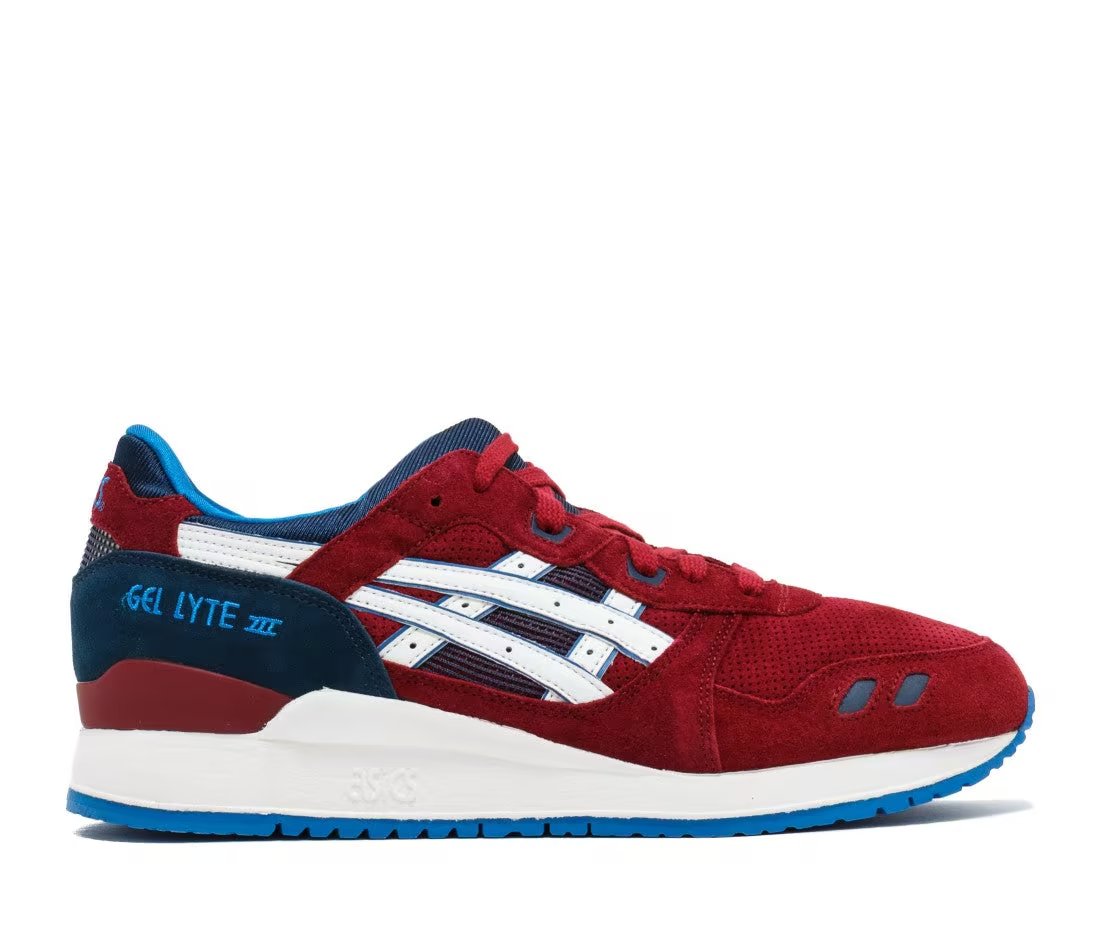 ASICS Gel-Lyte III Burgundy White — vue principale