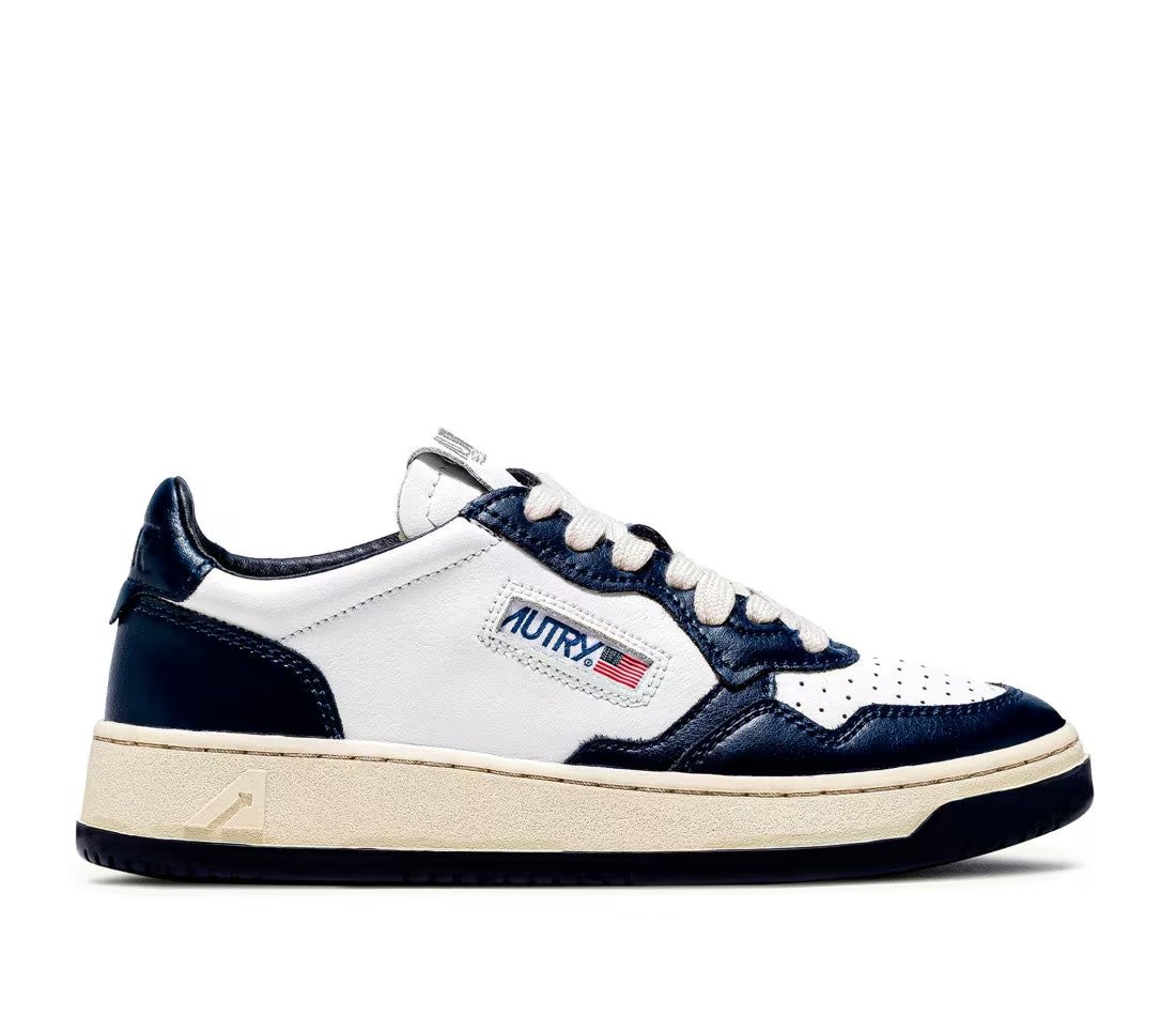 Autry Autry Medalist Leather Low White Blue