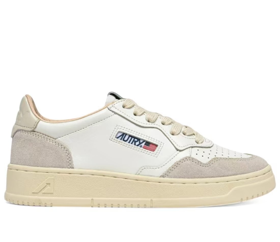 Autry Autry Medalist Leather Low White Pelican