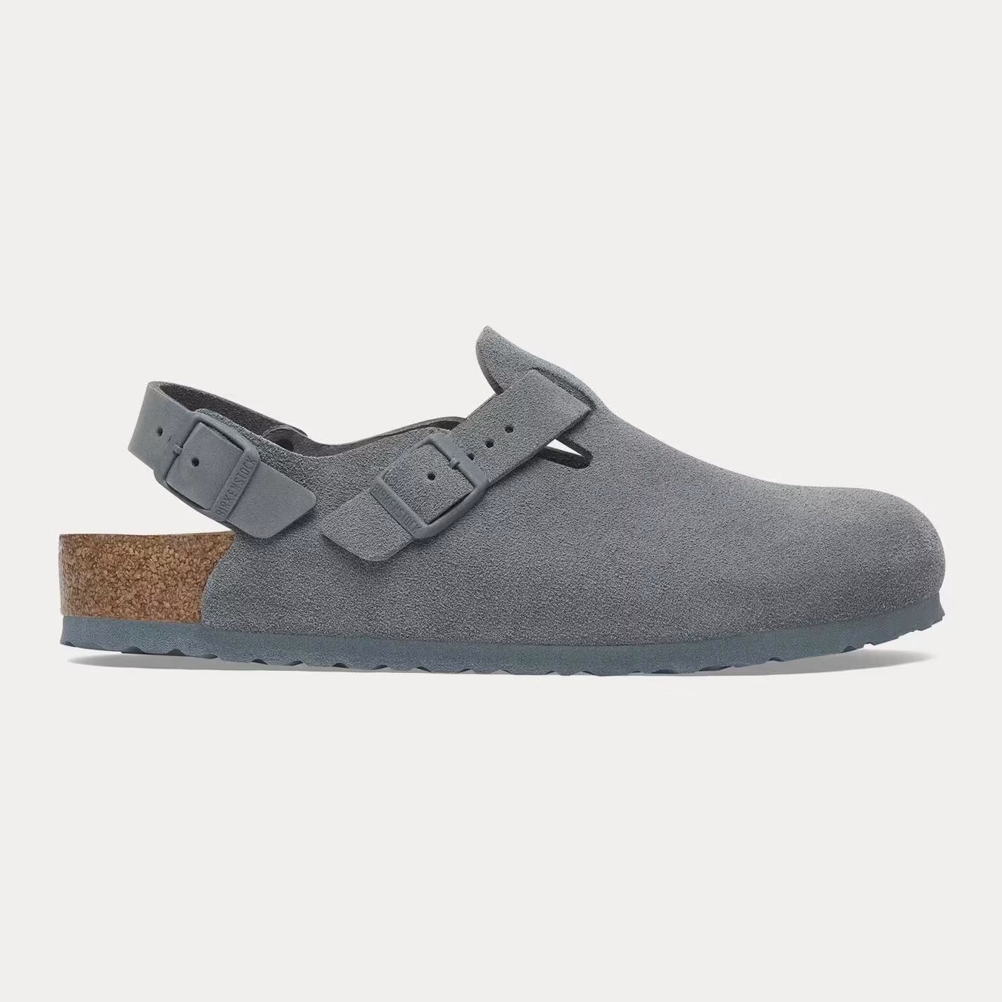 Tokio Suede Basalt Grey Clogs