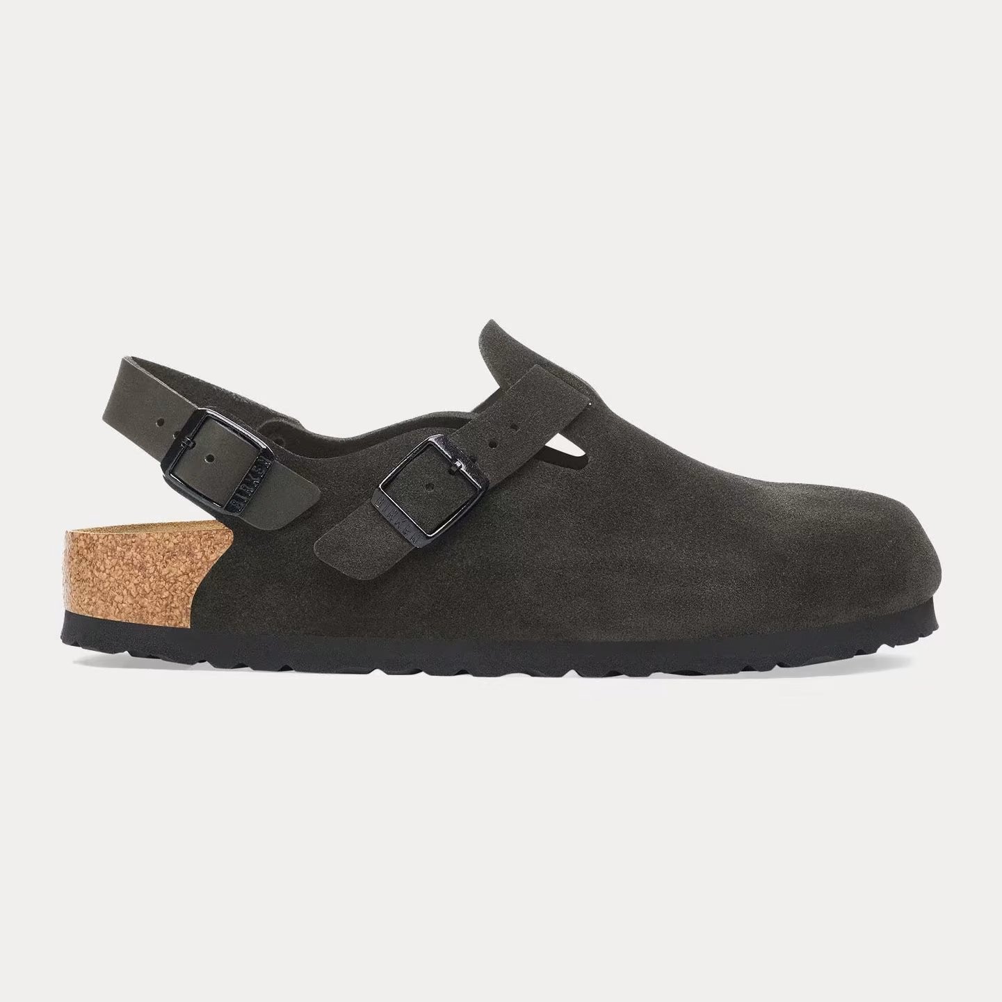 Tokio Suede Black Clogs