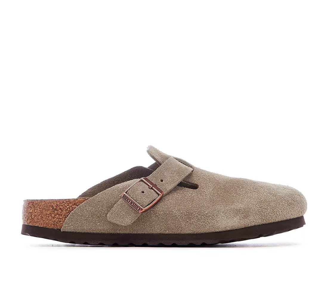 Birkenstock Birkenstock Boston Soft Footbed Suede Taupe (Coupe étroite)