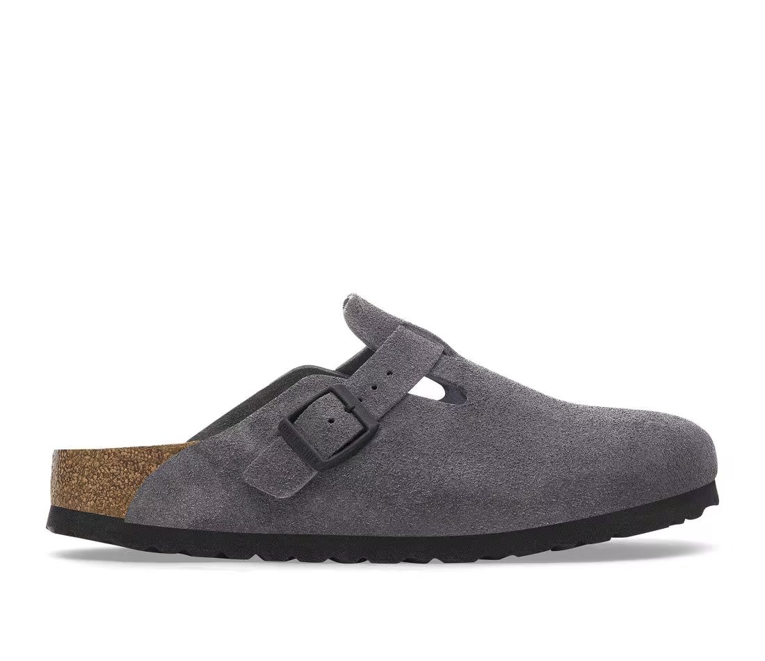 Birkenstock Birkenstock Boston Suede Velvet Grey
