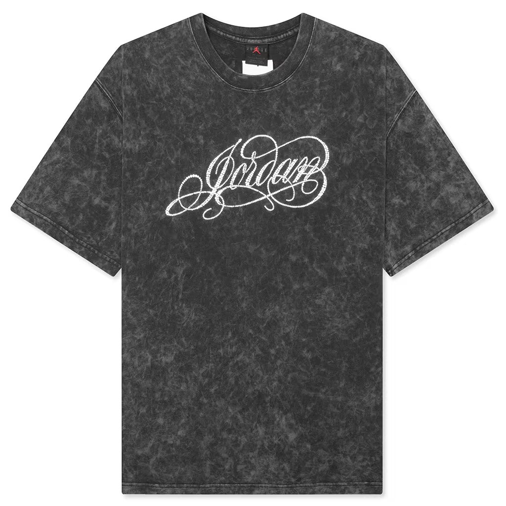 Jordan Women's Short-Sleeve Oversized Graphic T-Shirt with Swarovski® Crystals - Off Noir