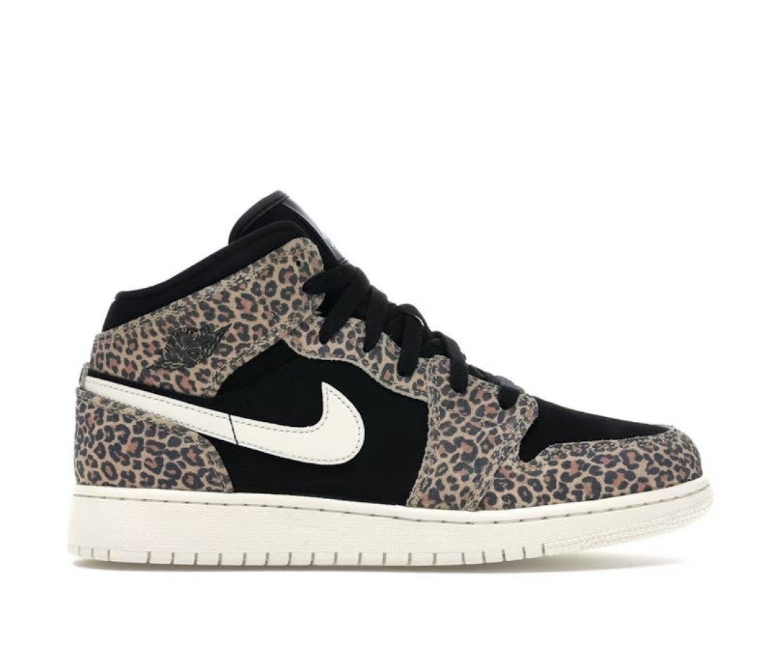 Jordan Jordan 1 Mid SE Leopard — Enfant