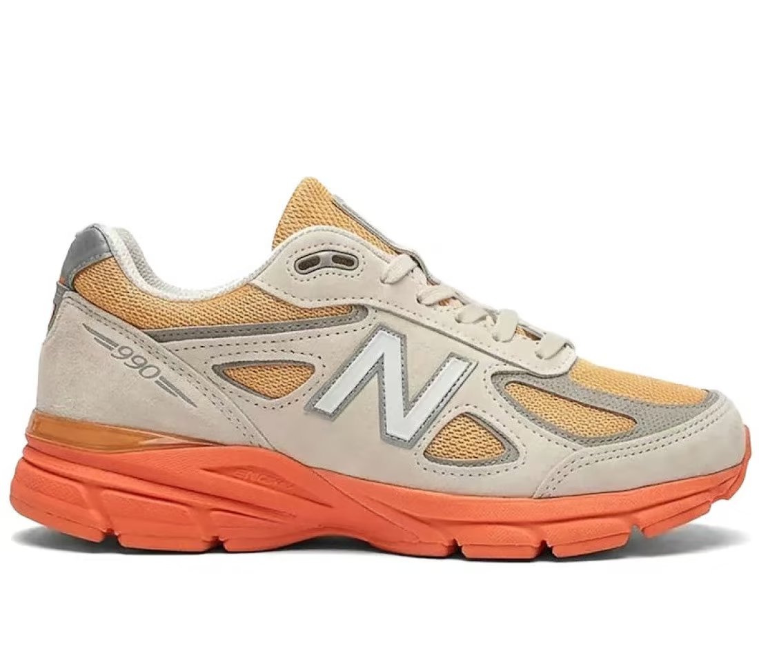 New Balance New Balance 990v4 MiUSA Moonbeam Tangerine Heat
