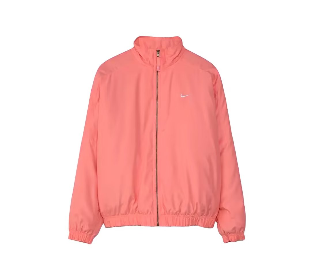 Nike Nike Solo Swoosh Satin Bomber Jacket Corail