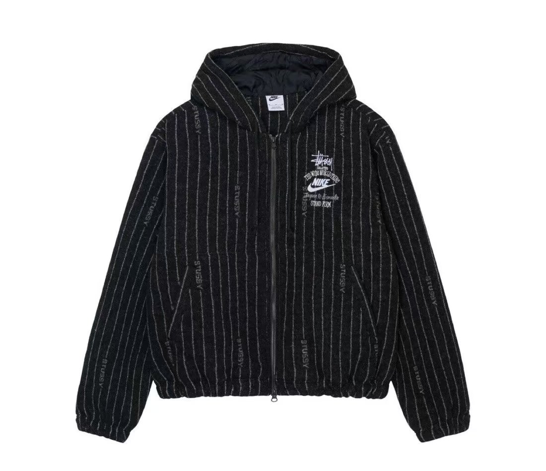 Nike Nike x Stussy Striped Wool Jacket Black