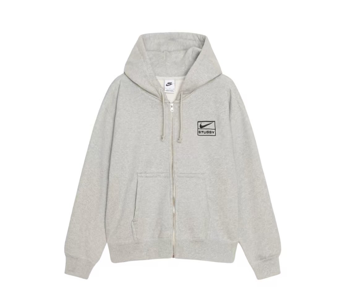 Nike Stussy x Nike Fleece Zip Hoodie (FW25) Grey Heather (FW25)