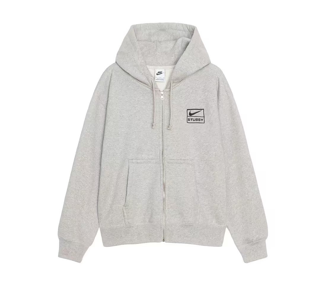 Nike Stussy x Nike Pigment Dyed Fleece Zip Hoodie (SS24) Light Bone