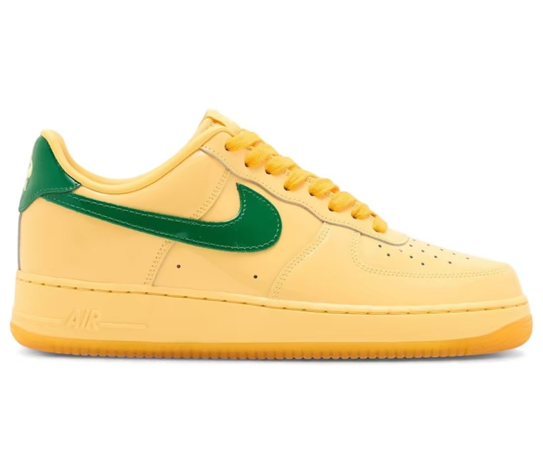 Nike Nike Air Force 1 Low Patent Leather Topaz Gold Pine Green