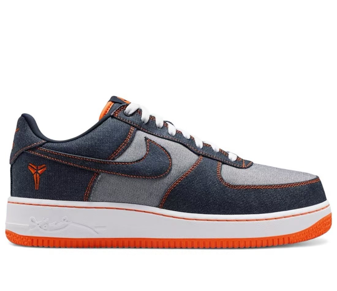 Nike Nike Air Force 1 Low Protro Kobe Bryant Denim Obsidian Safety Orange
