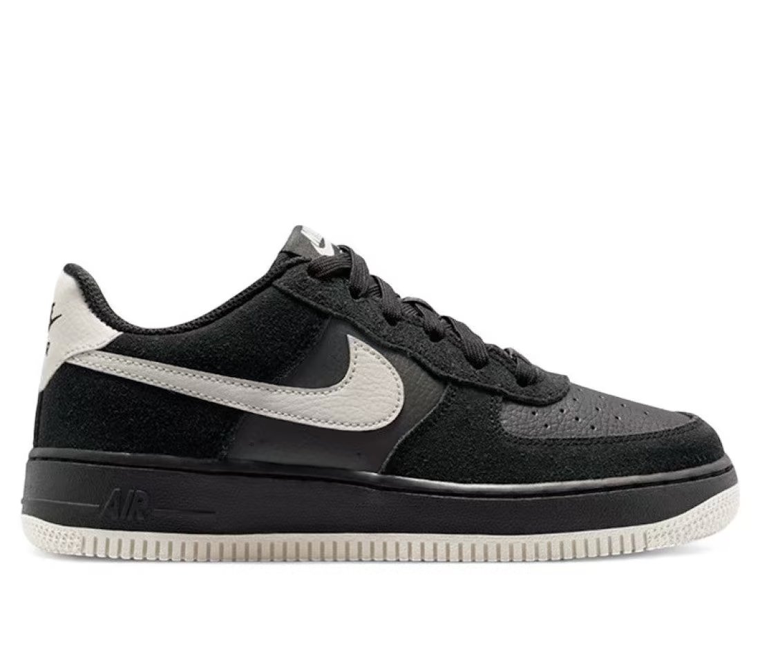 Nike Nike Air Force 1 Low LV8 2 Black Light Bone — Enfant