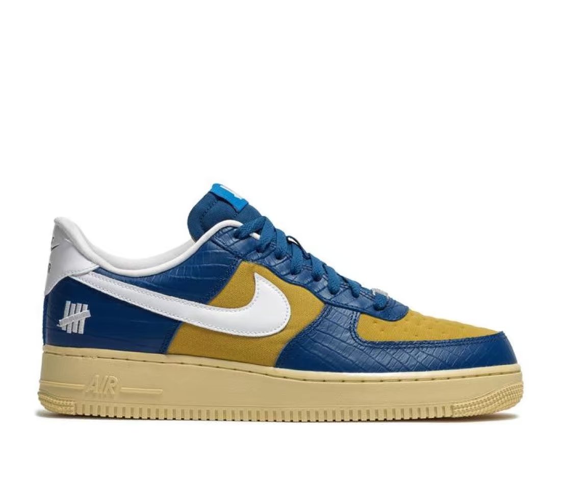 Nike Nike Air Force 1 Low SP Undefeated 5 On It Blue Yellow Croc