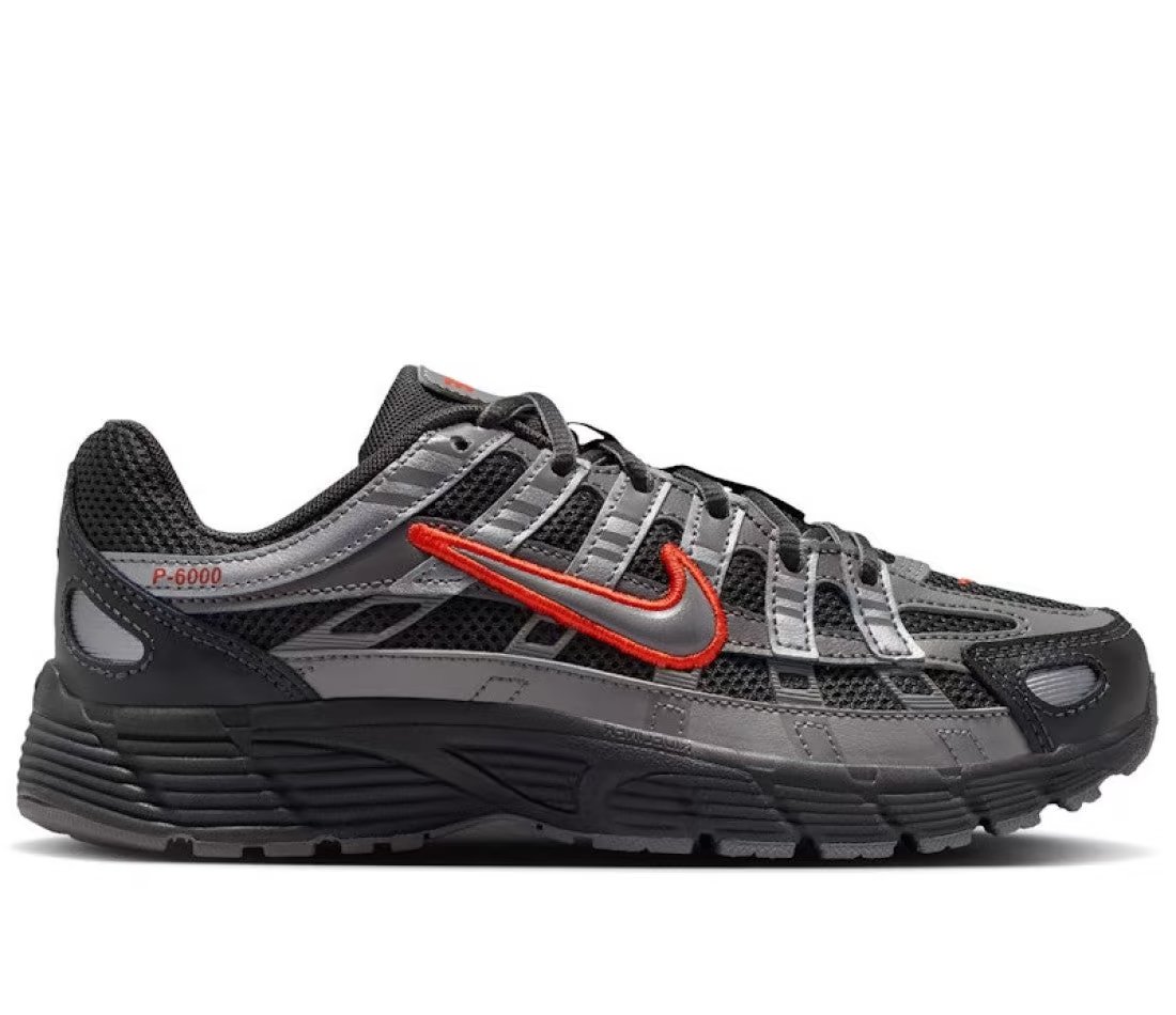 Nike Nike P-6000 Anthracite Picante Red Metallic Cool Grey — Enfant