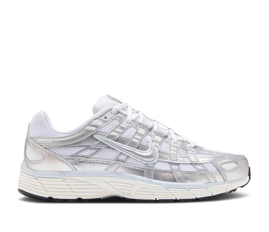 Nike Nike P-6000 White Blue Tint Sail Metallic Silver