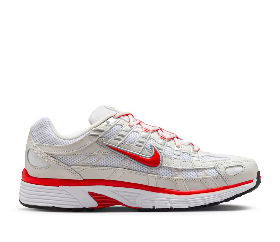 Nike Nike P-6000 White Platinum Tint Black Picante Red