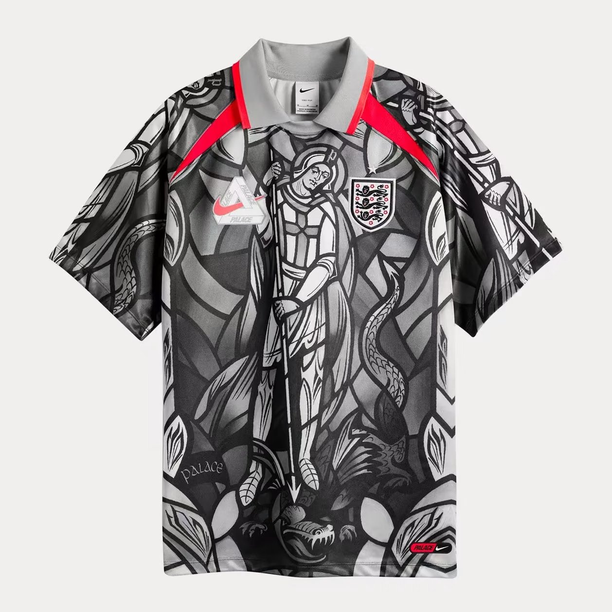 Nike England 'St George’s Cross' Short Sleeve Grey Football Jersey