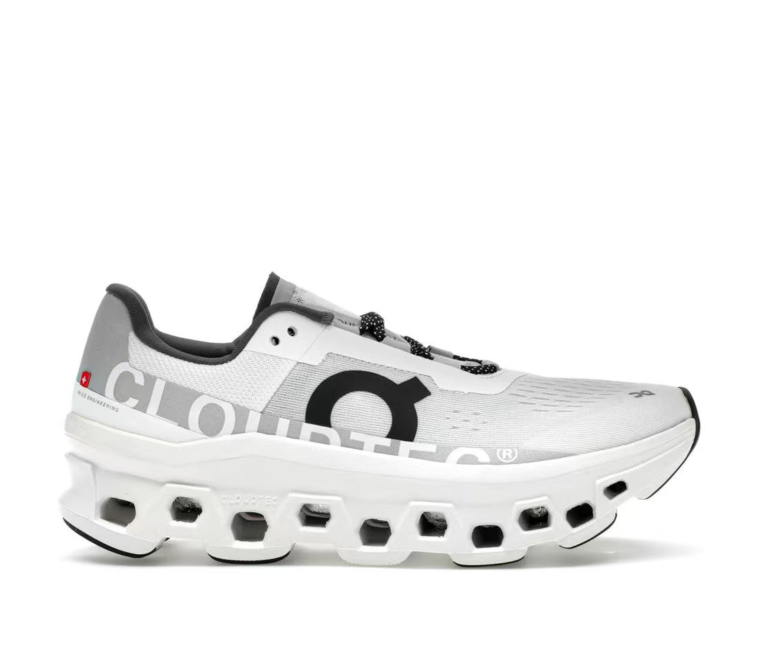 On On Cloudmonster White Black