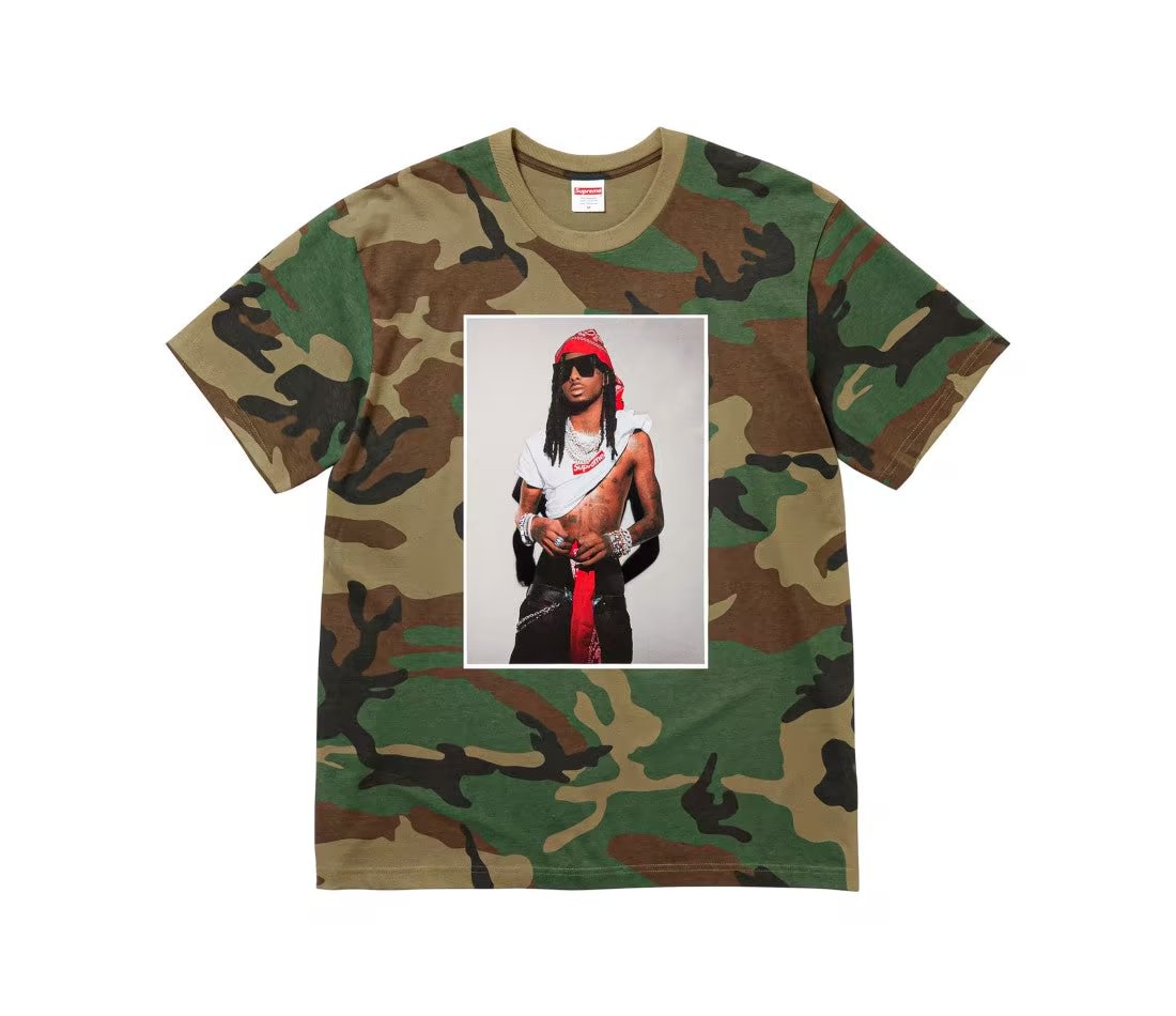 Supreme Supreme Playboi Carti Tee Woodland Camo