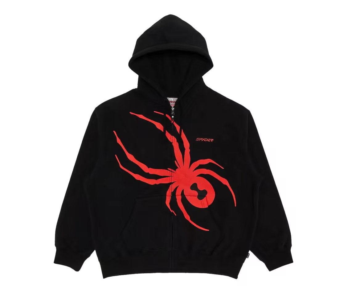 Supreme Supreme Spyder Zip Up Hooded Sweatshirt Black