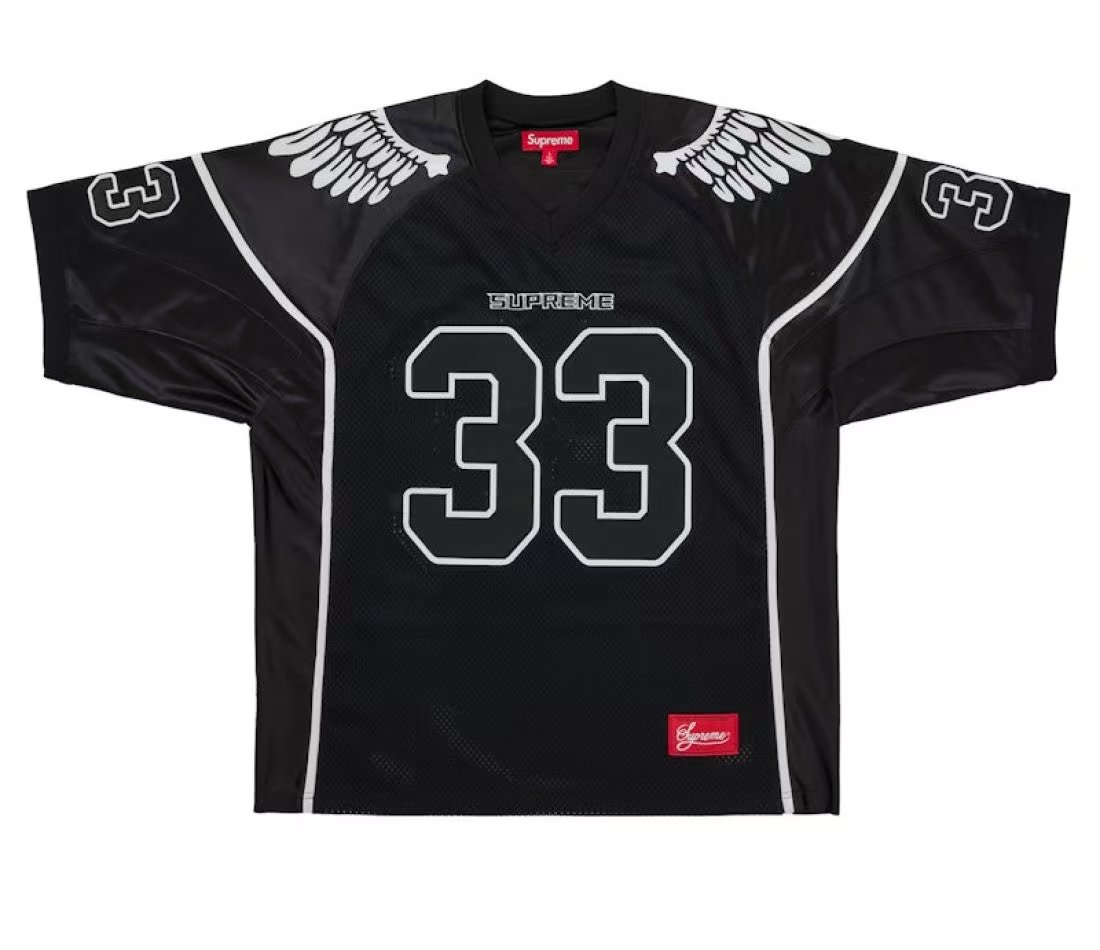 Supreme Supreme Wings Football Jersey Black