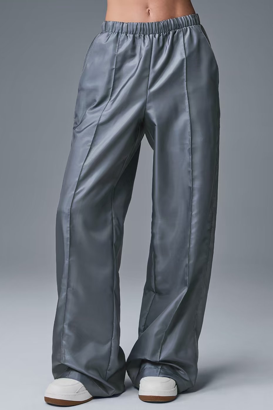 Afterglow Wide Leg Track Pant - Steel Grey — vue principale