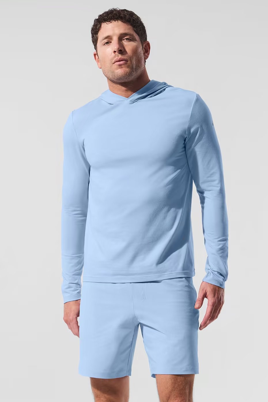 Conquer Reform Long Sleeve With Hood - Seashell Blue — vue principale