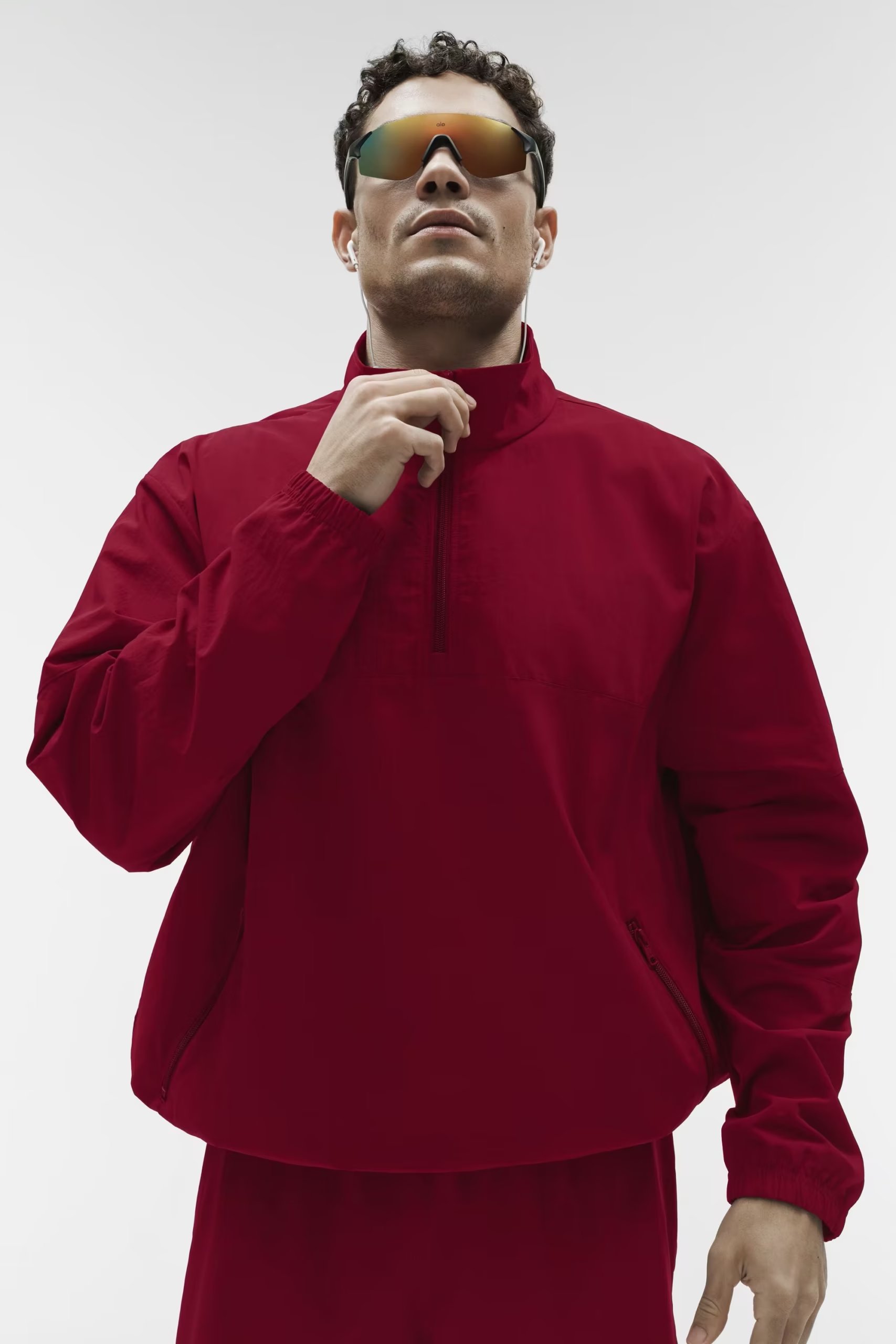 Light Weight Takeaway Track Pullover - Garnet — vue principale