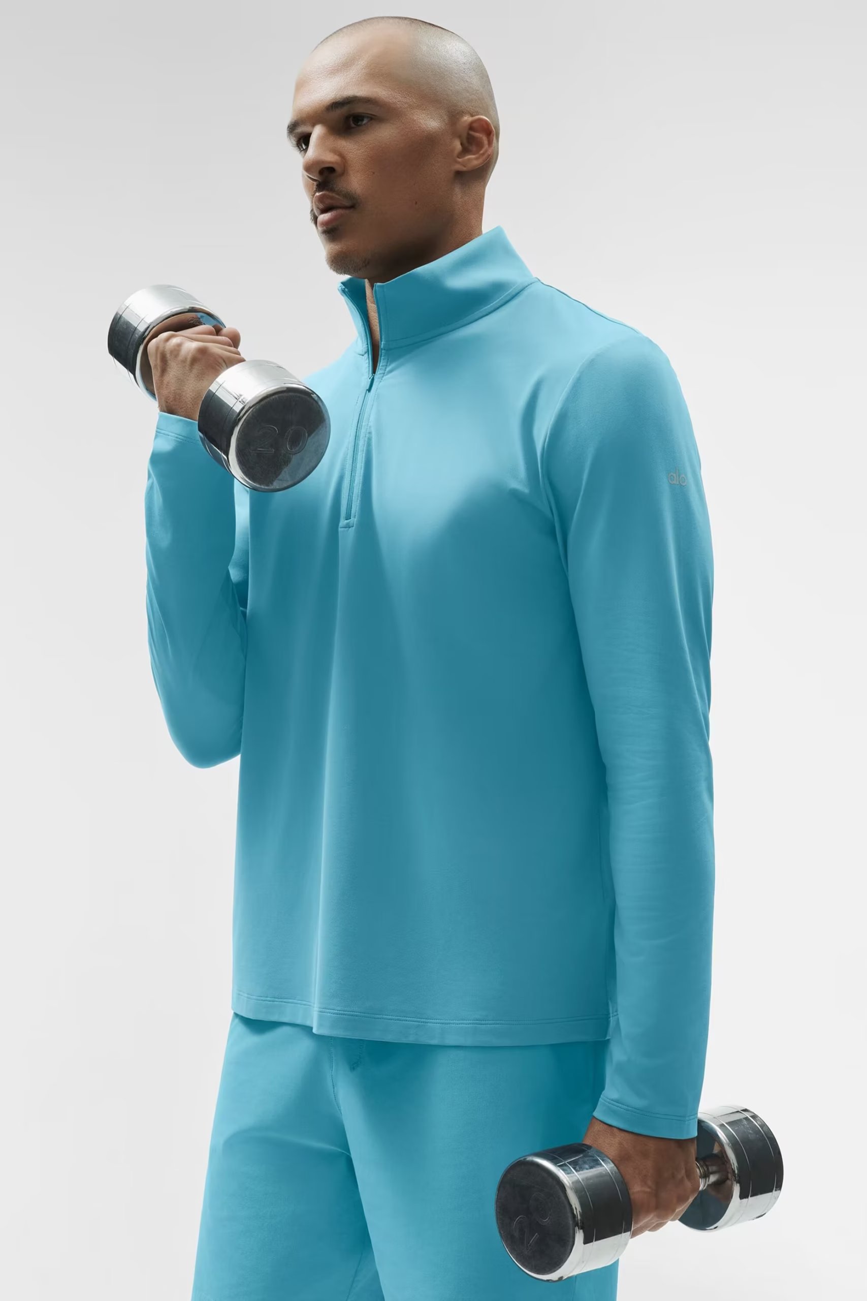Conquer 1/4 Zip Reform Long Sleeve - Blue Breeze — vue principale