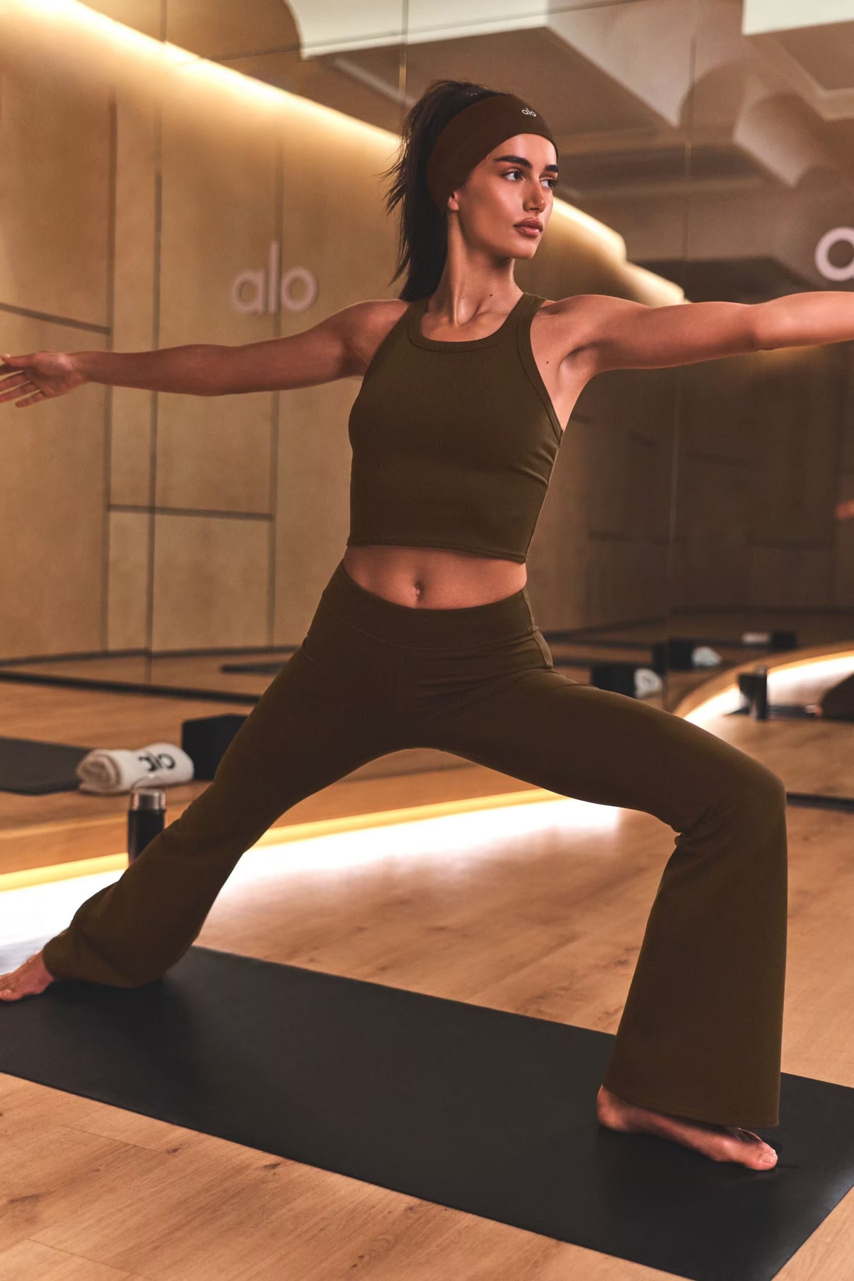 Airbrush Low-Rise Bootcut Legging - Espresso — vue principale