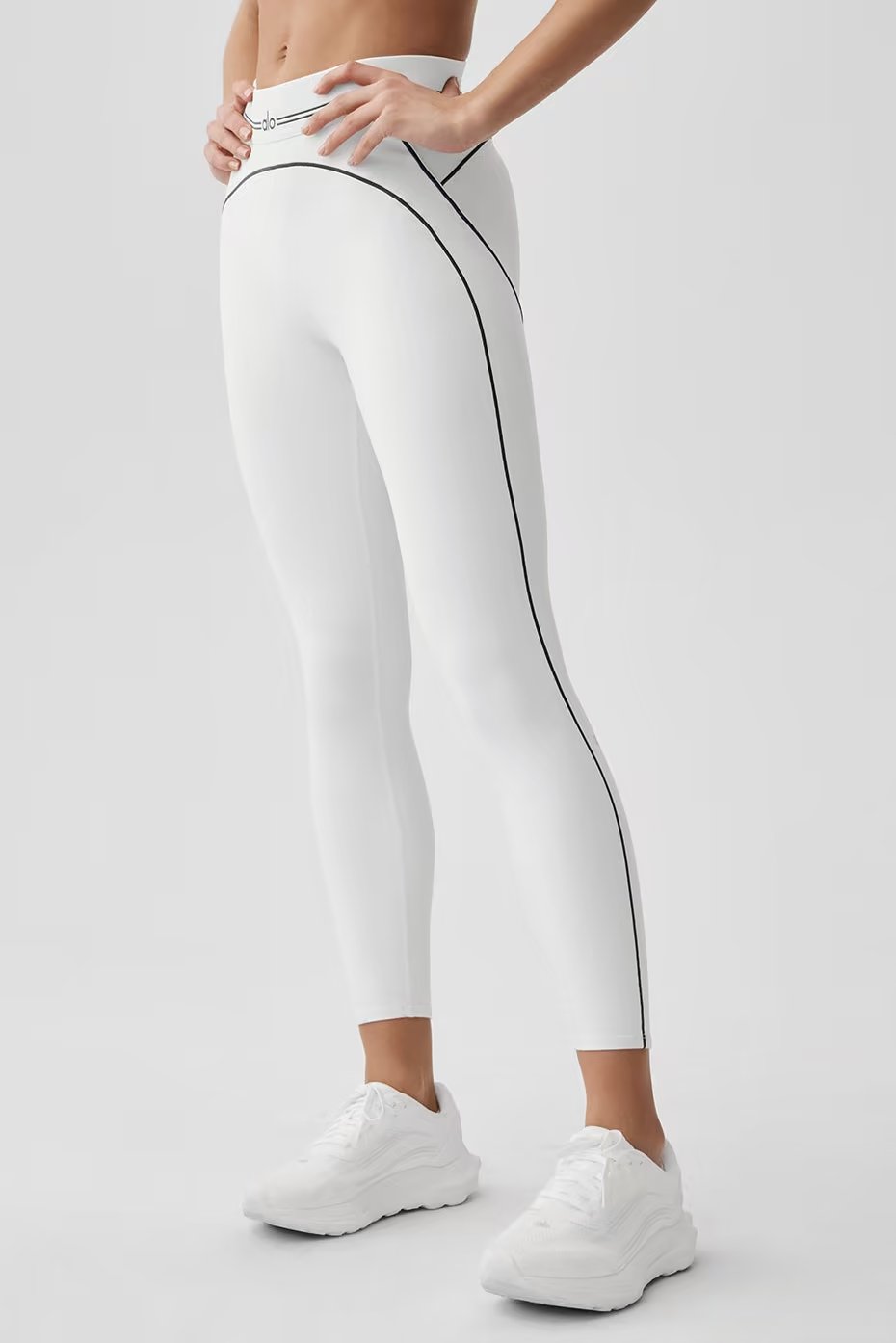 Airbrush High-Waist 7/8 Heart Throb Legging - White/Black — vue principale