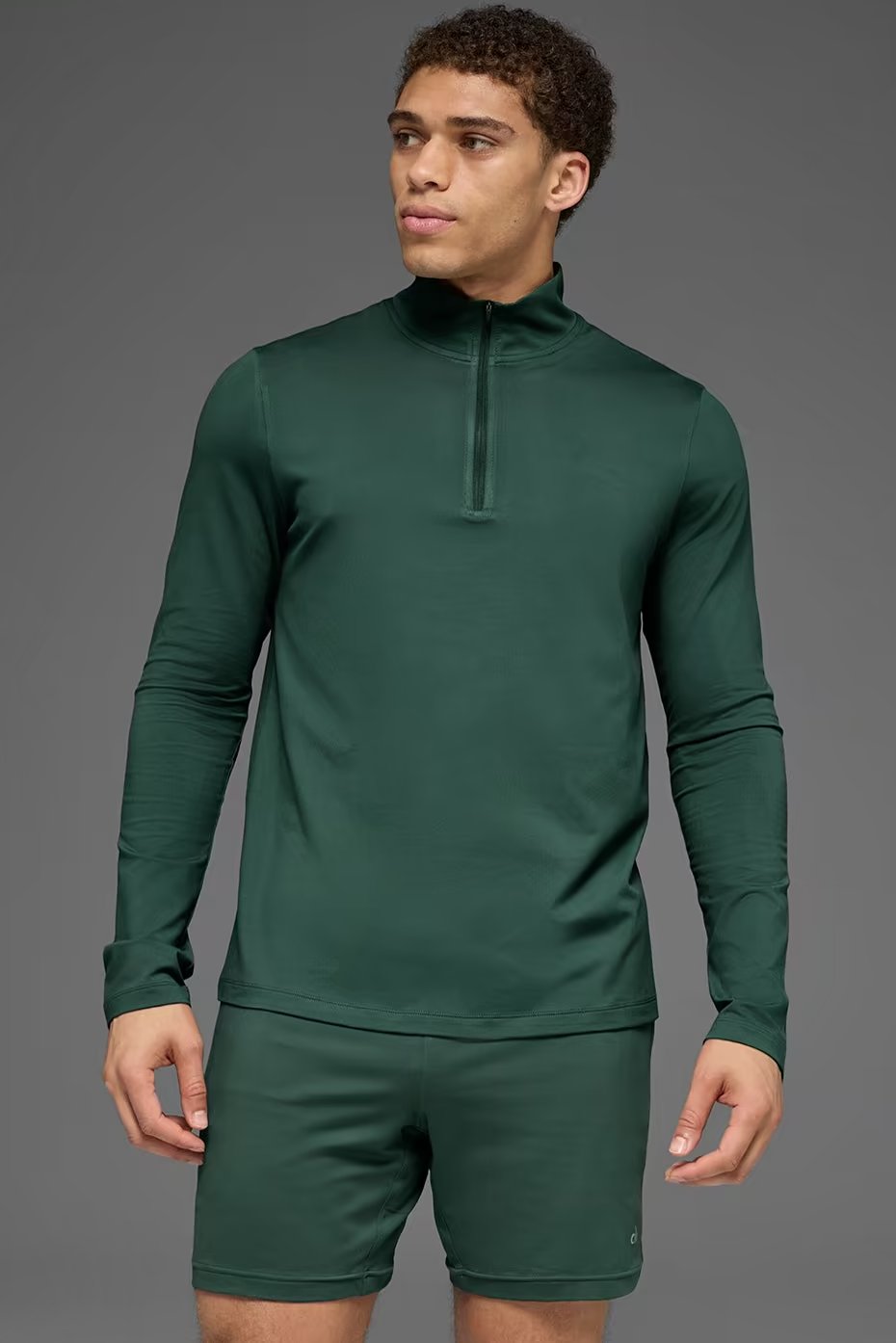 Conquer 1/4 Zip Reform Long Sleeve - Clover Green — vue principale