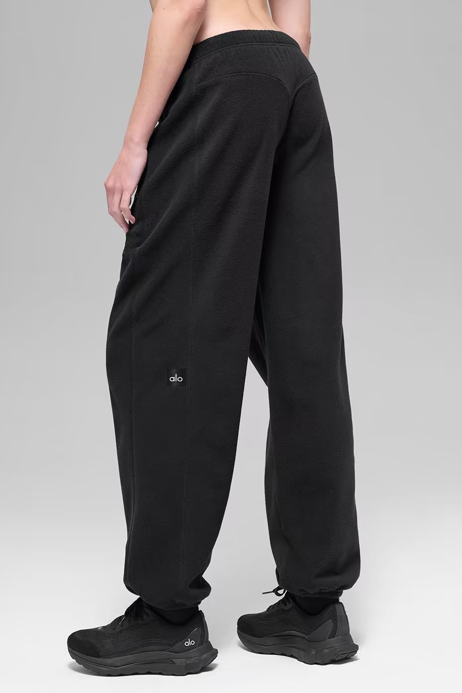 Polar Fleece High-Waist Retreat Jogger - Black — vue principale