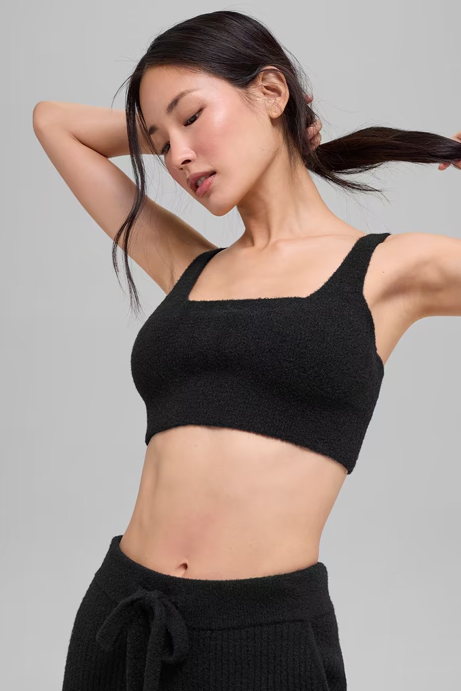 Snuggle Up Sweater Bra - Black — vue principale