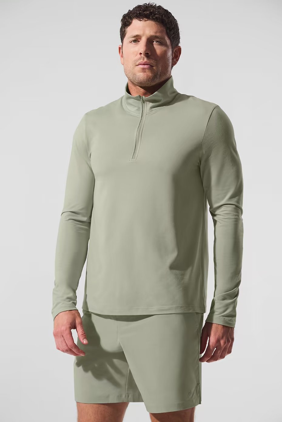 Conquer 1/4 Zip Reform Long Sleeve - Limestone — vue principale