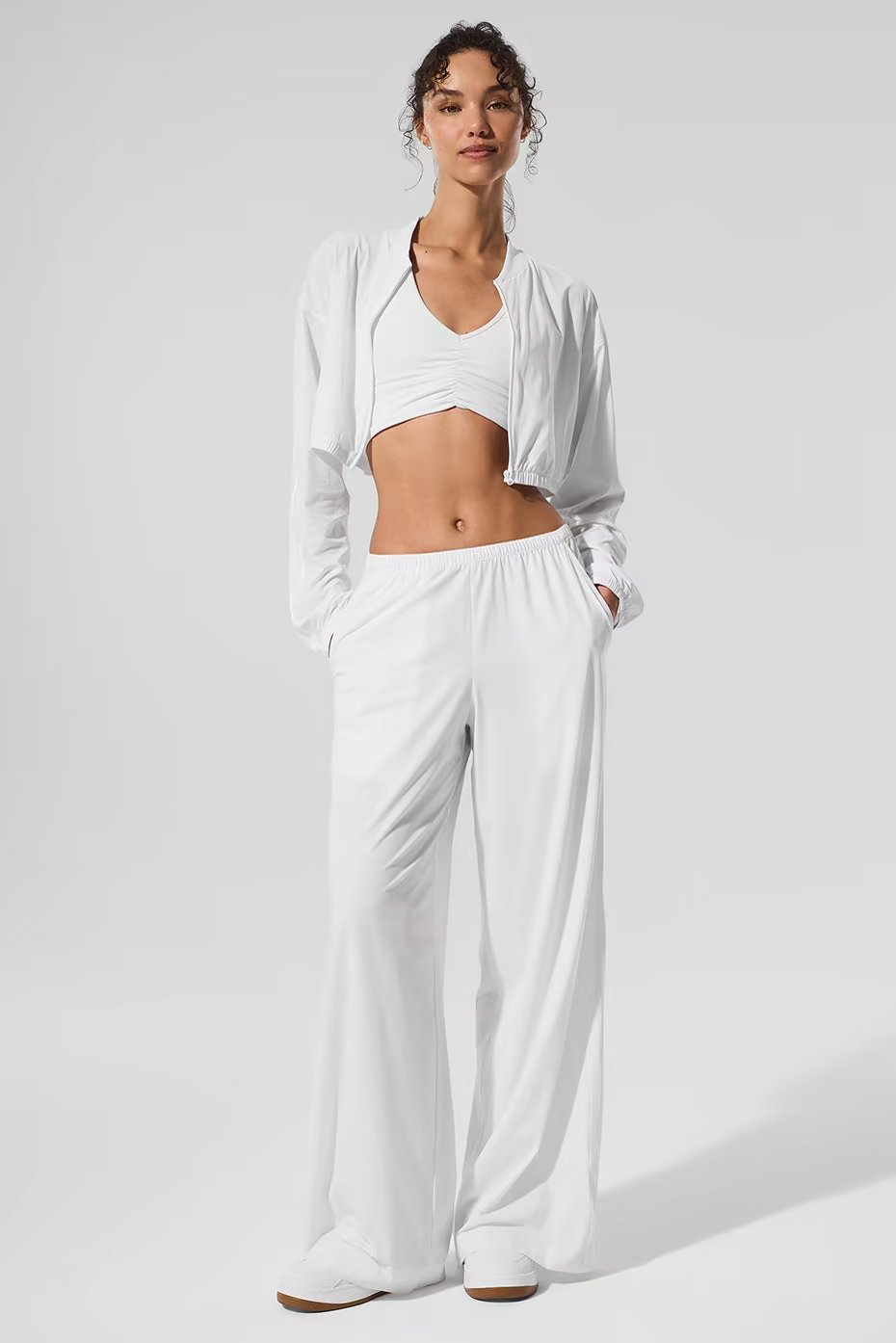 Breezy Wide Leg Pant (Long) - White — vue principale