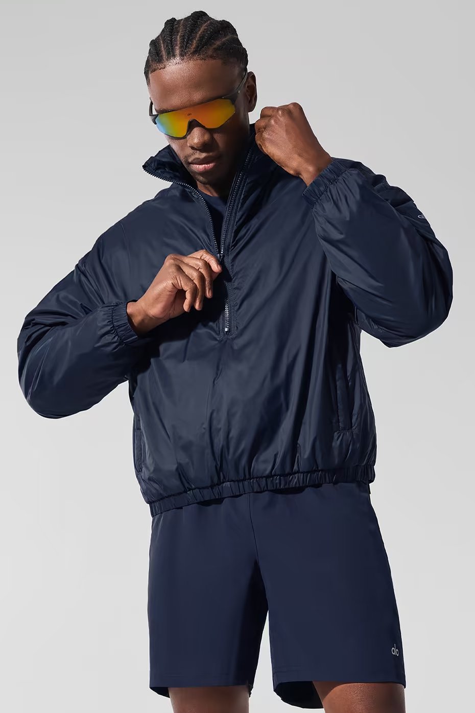 Latitude Light Weight 1/2 Zip Pullover Jacket - Navy — vue principale