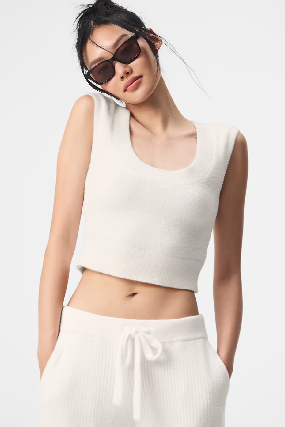 Snuggle Up Sweater Short Sleeve - Ivory — vue principale