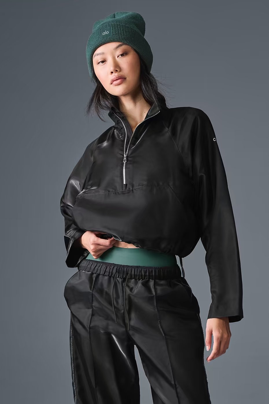 Cropped Afterglow Pullover - Black — vue principale