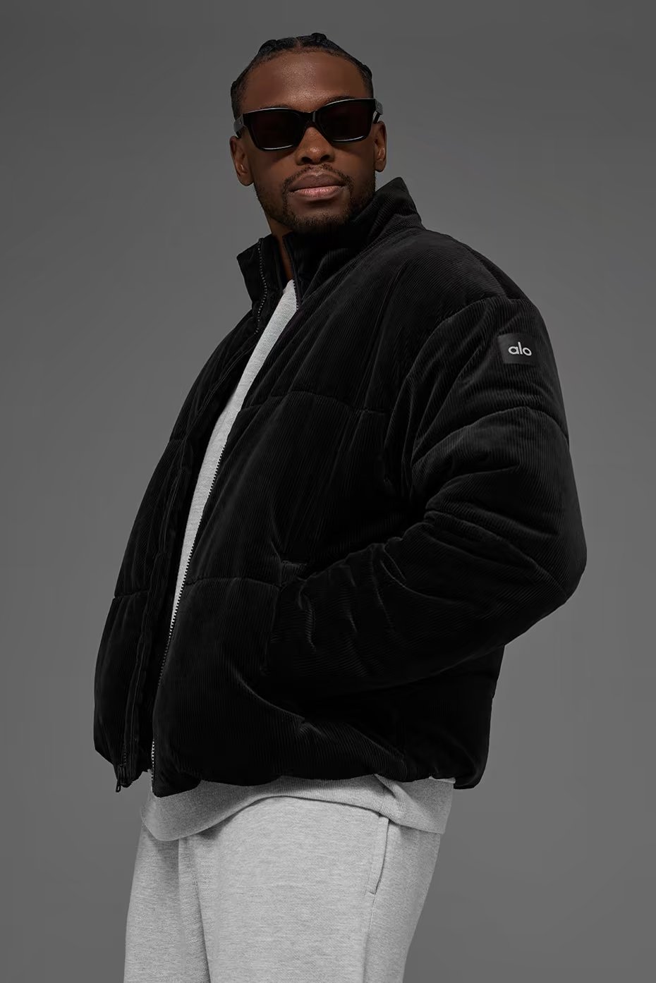 Alo Yoga Corduroy Stage Puffer - Black