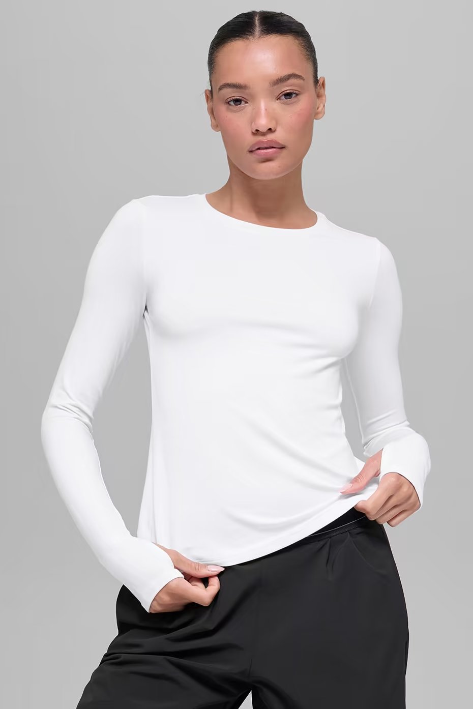 Alo Yoga Alosoft Finesse Long Sleeve - White