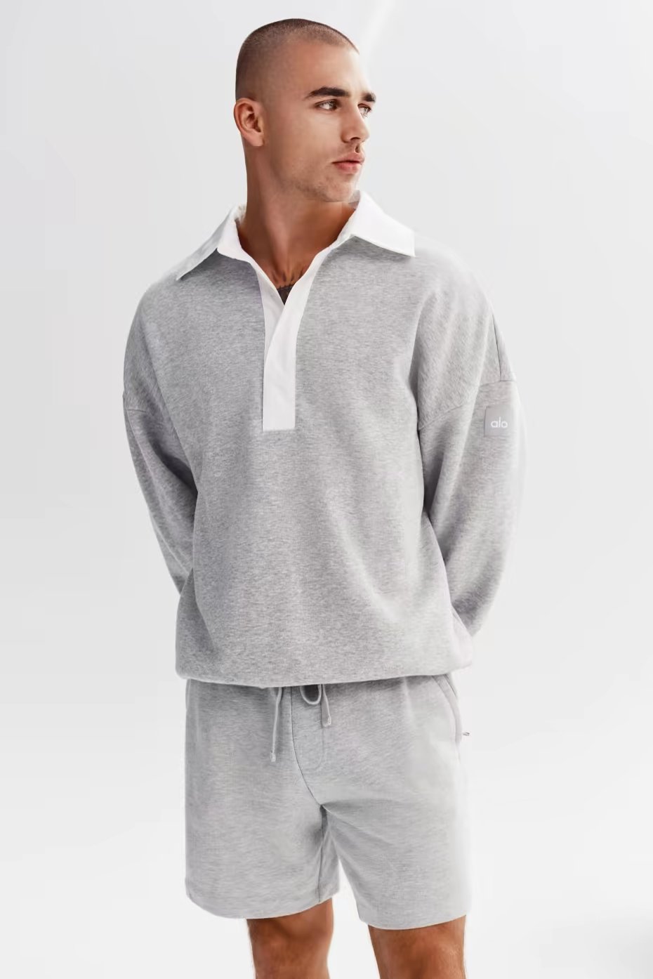 Alo Yoga Chill Short - Athletic Heather Grey