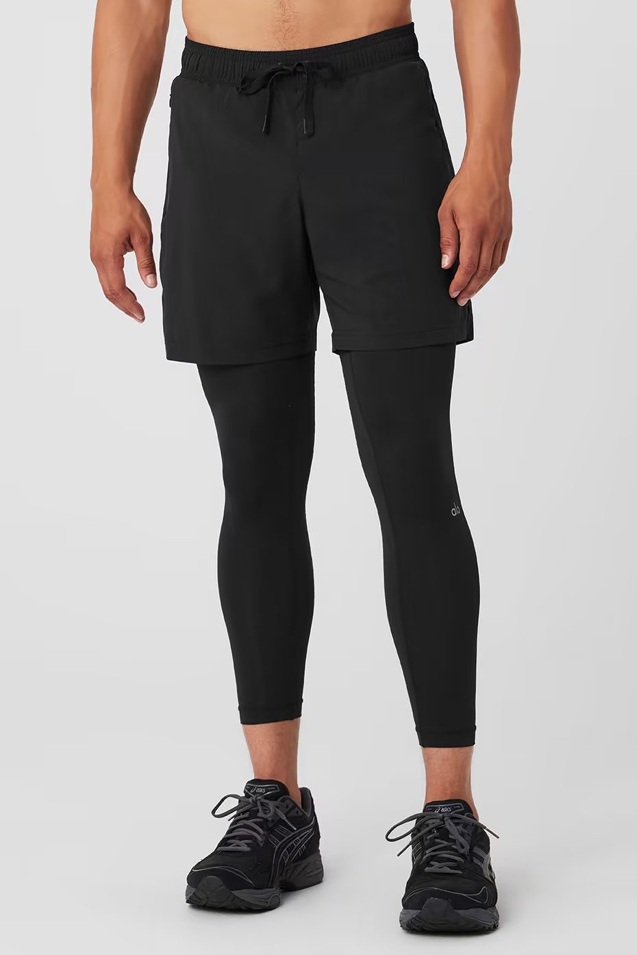 Alo Yoga Stability 2-In-1 Pant - Black/Black