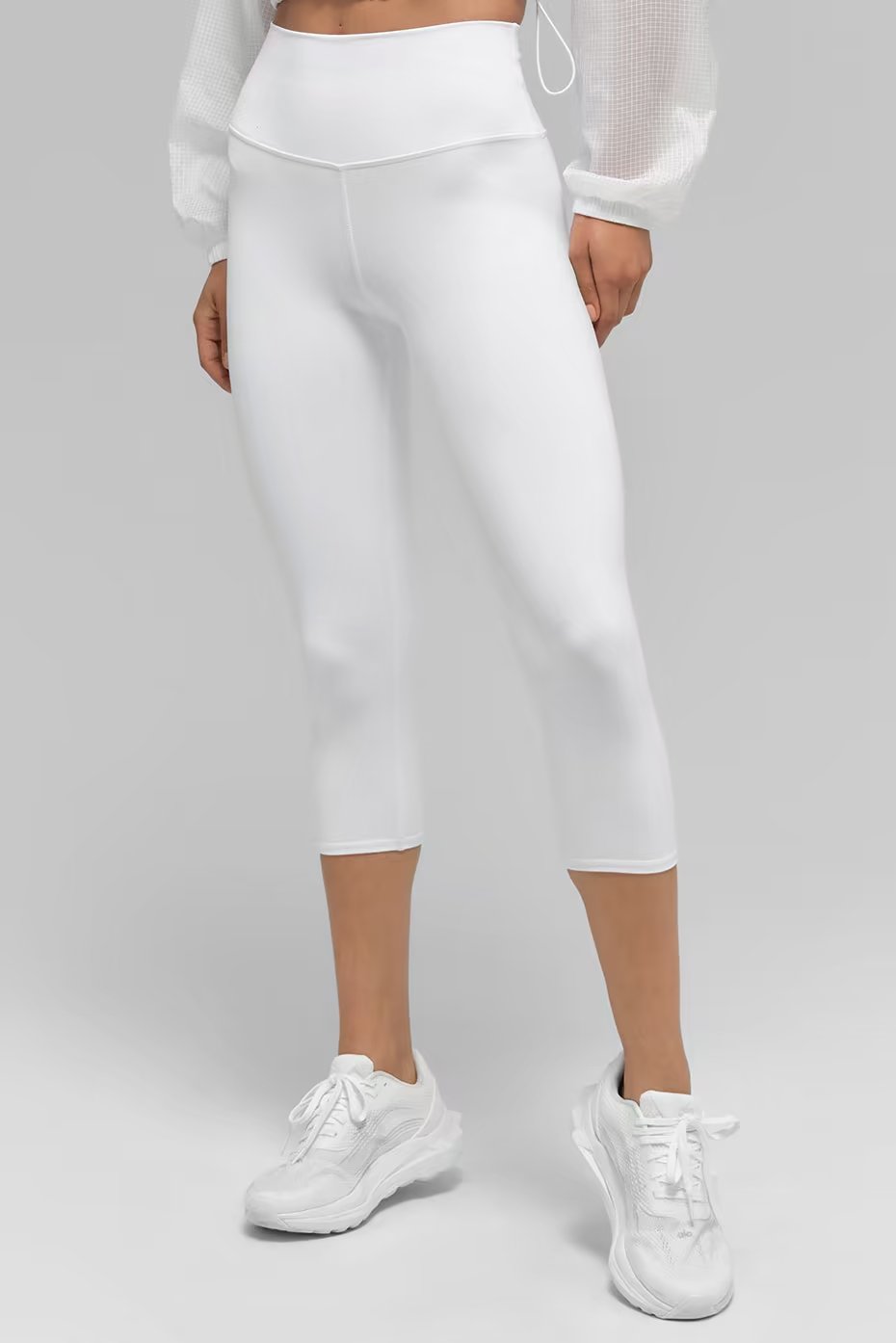 Alo Yoga High-Waist Airbrush Capri - White